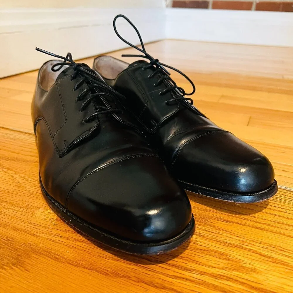 Bostonian Classics First Flex #20390 Black Oxford Leather Dress Shoes Size 12 M